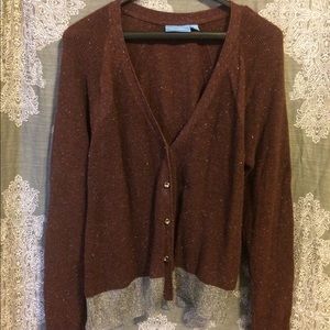 Vera wang sparkly plum cardi